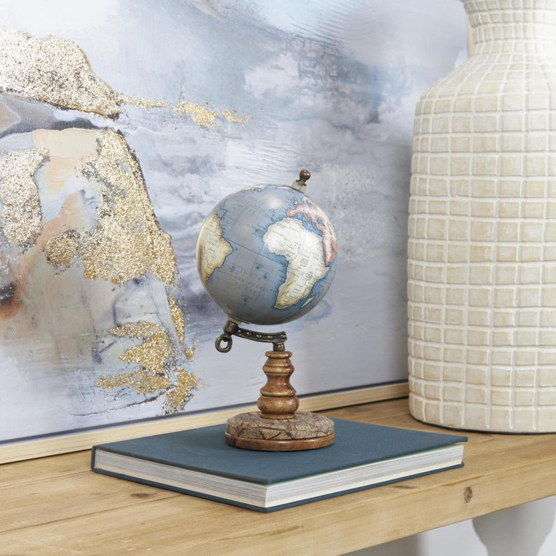Globe terrestre en plastique brun Minturn