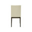 Lot de 2 chaises de salle à manger, hauteur 94 cm, siège en tissu crème, pieds en bois massif gris, style transitionnel pour salon et cuisine. Chaises hautes, siège rembourré en mousse, base élégante.