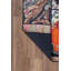 Tapis décoratif rouge et noir-1940718674