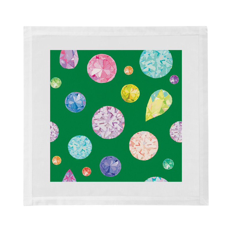 Jewel Cotton Sateen Dinner Napkins, Green
