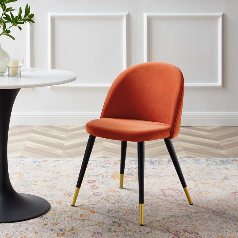 Cordial Performance Velvet Dining Chairs - Set of 2, Red Velvet