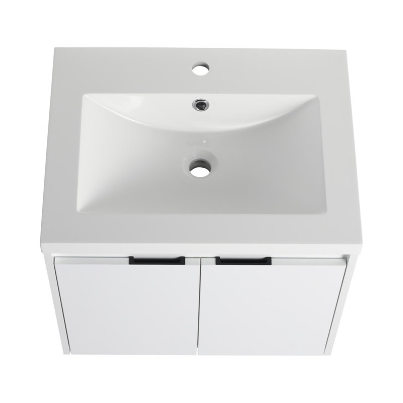 Ensemble de meuble-lavabo simple 24 po avec lavabo et une armoire murale 24 po