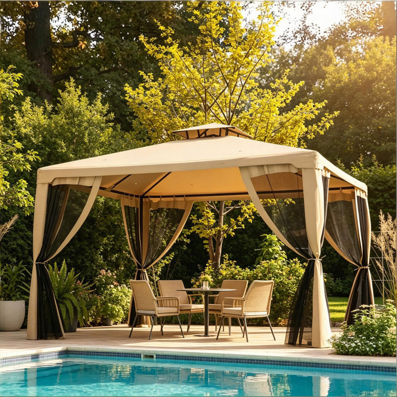 Abri de jardin, pavillon de jardin extérieur, pavillon de jardin spacieux