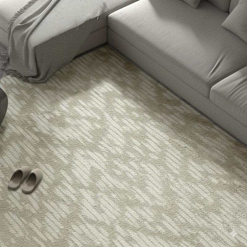 Tapis beige en laine touffeté à la main Vibrant