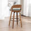 Tabouret de bar et de comptoir pivotant en cuir végétalien Drees-121119406-121119405