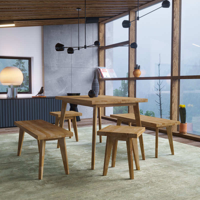 Rosalie Square 75cm L x 75cm W Dining Table, Heart Oak