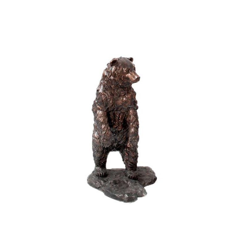 Bronze Small Standing Bear Sculpture