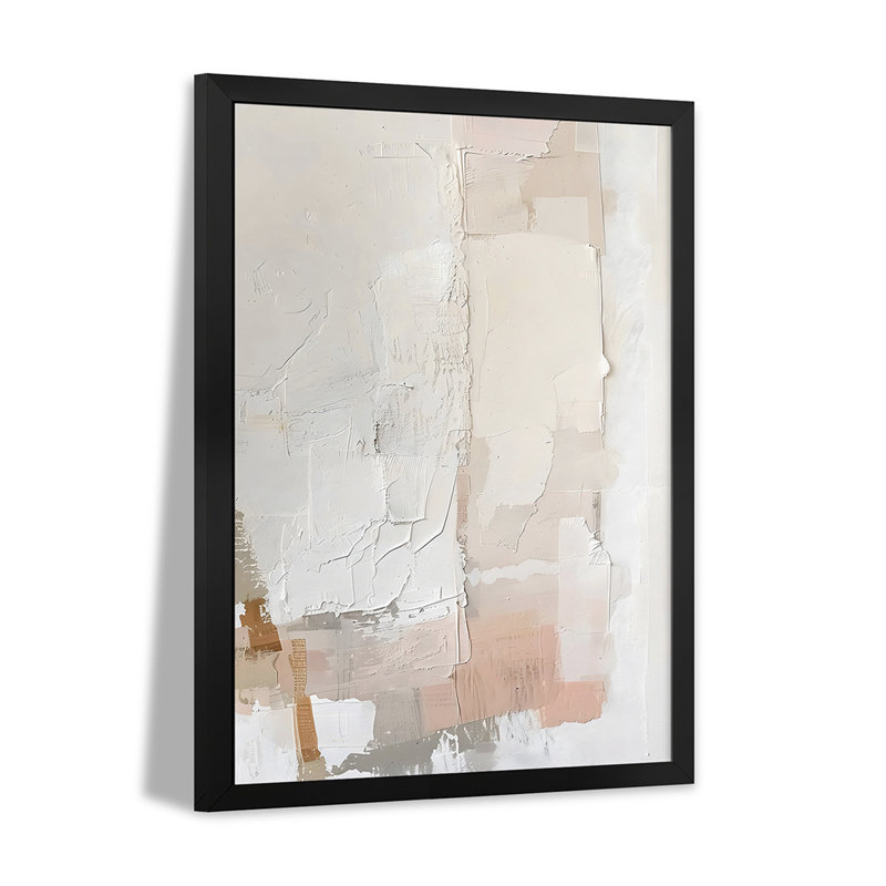 «Textured Blush Abstract III», reproduction d'art murale - affiche de galerie, H 32 po x l 24 po