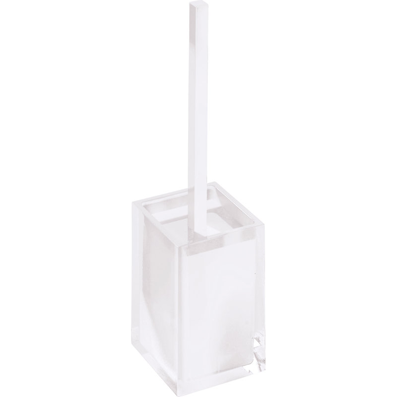 Picard Free Standing Toilet Brush Holder, Glossy White