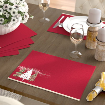 Laymon Polyester No Pattern Rectangle Placemat
