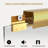 72" X 75" Shower Door Double Sliding Semi-Frameless With Brushed Gold & Nano Anti-Fog Easy-Clean Tempered Glass fro Bathroom-122040339
