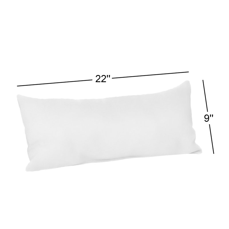 Sunbrella® Outdoor Reversible Throw Pillow, Canvas Iris, 9" W x 22" W