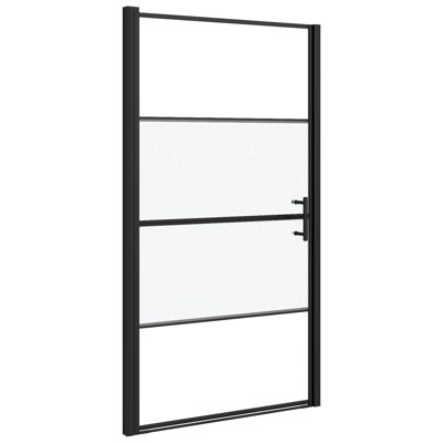 Porte de douche en verre trempé semi-givré 39,4 po x 70,1 po VidaXL