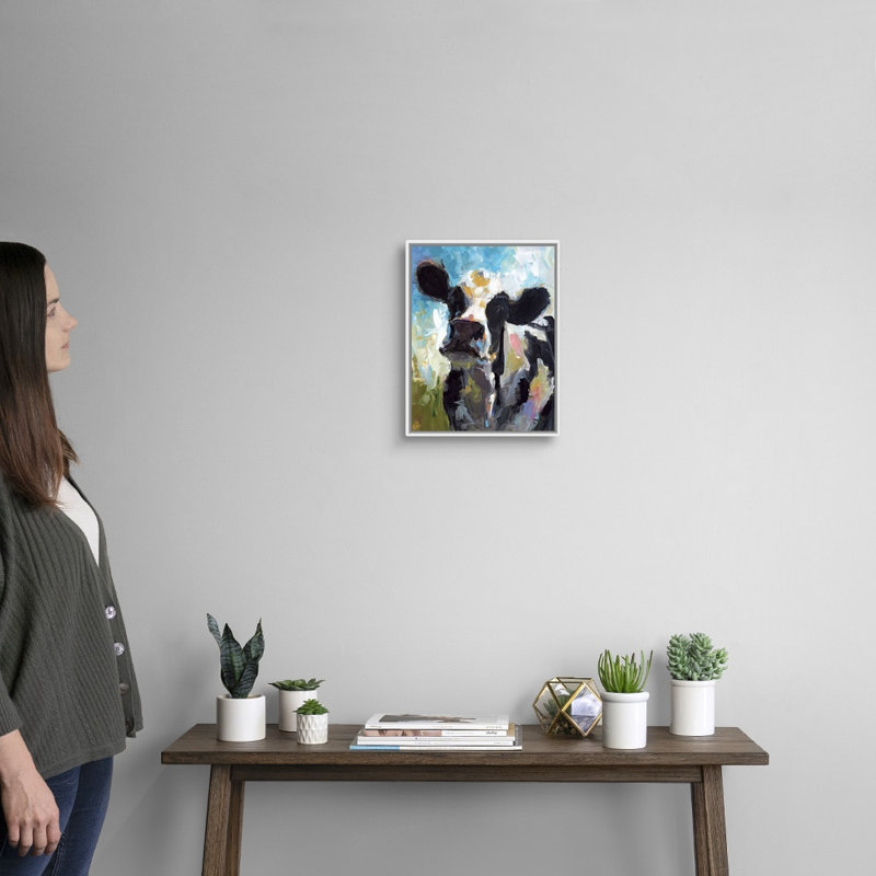«Daisy» par Cari J. Humphry - reproduction sur toile, H 16 po x l 13 po x P 1,75 po, Cadre blanc