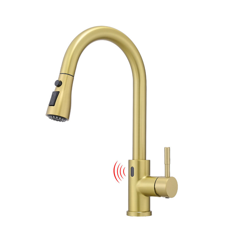 Touchless Kitchen Faucet, Hands Free Automatic Smart Kitchen Faucet, Stainless Steel Touchless Kitchen Faucet, Brushed Nickel