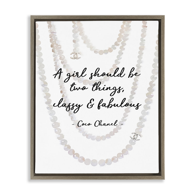 «Classy & Fabulous Fashion Quote Brown Grain», art mural sur toile flottante par Amanda Greenwood, H 21 po x l 17 po