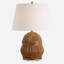 Lampe de table en rotin miel Cieren