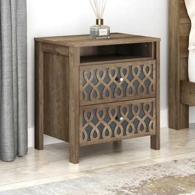 Allysyn Brandarius Modern Farmhouse 22.7" H 2-Drawer Nightstand