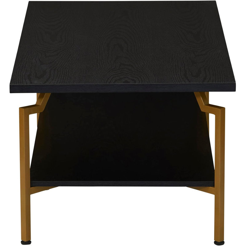 Household Essentials Crown Rectangular Coffee Table With Storage Shelf