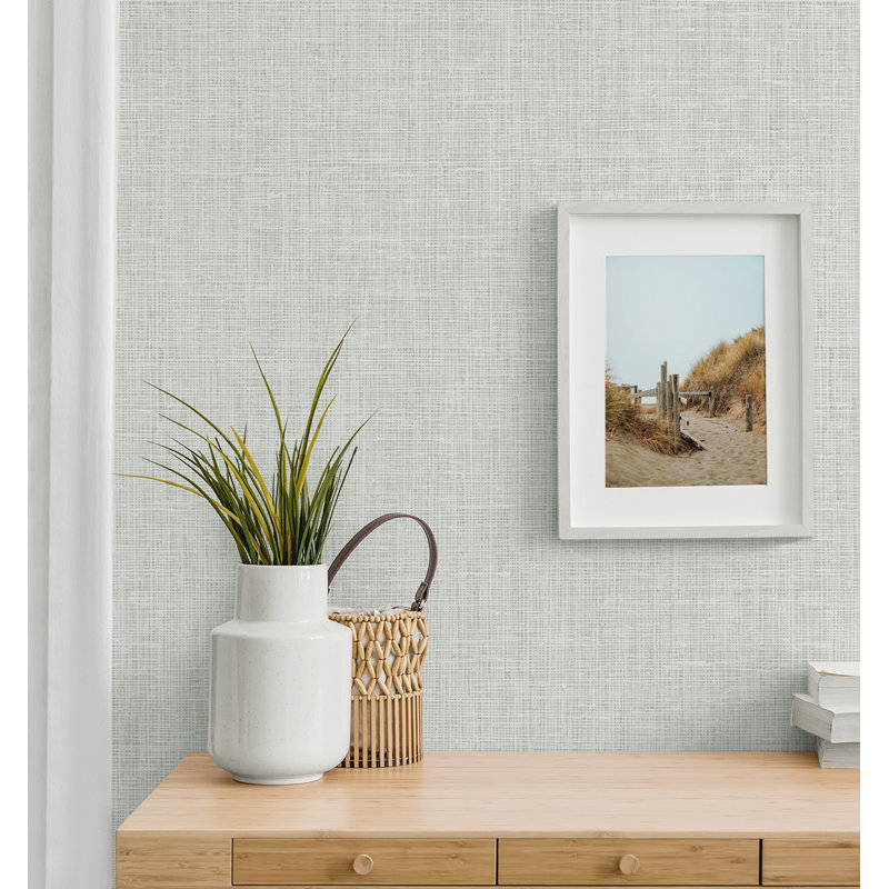 Papier peint autocollant Latitude Run® Marshmallow Silas, Gris clair