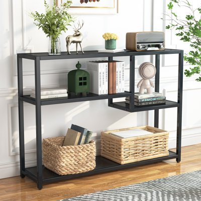 43.3'' Console Table,Entryway Table with Storage Shelves