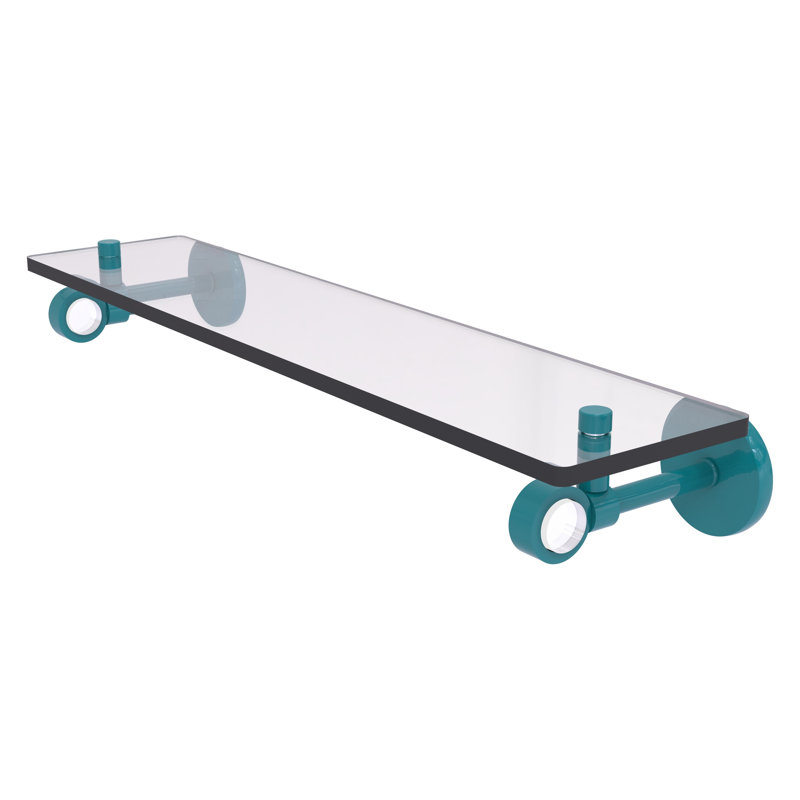 Tablette flottante Clearview, H 3,3 po x l 22 po x P 5,65 po, Bleu sarcelle Glokzin