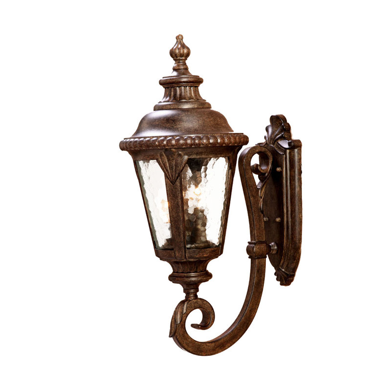 Lanterne murale d'extérieur 3 lumières Appel, Corail noir, H 19,5 po x l 8 po x P 11,25 po