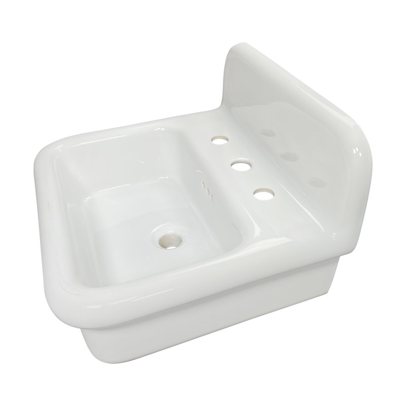Victorian 19.5'' L Bathroom Sink, White
