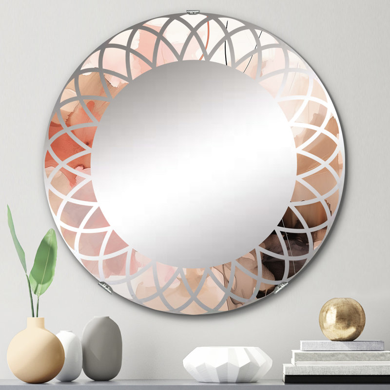 Ipasha - Miroir mural moderne rond, 24 po x 24 po