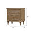 Table de chevet 2 tiroirs avec USB en brun Rahul