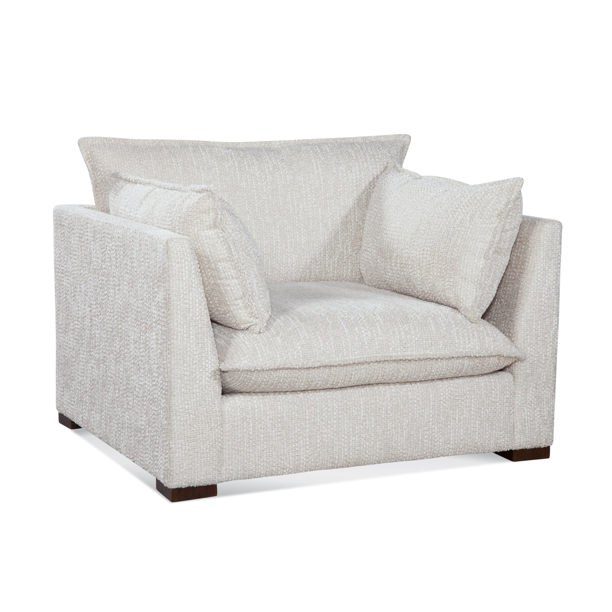 Kamila 42'' Cloud Armchair, Black, Oatmeal Crypton Performance, 0822-74