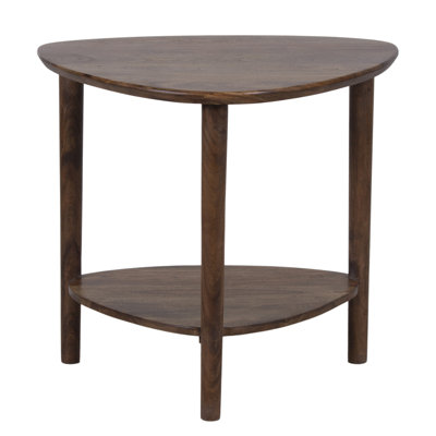 Solid Acacia End Table, Brown