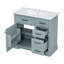 Meuble-lavabo 36 po avec lavabo, lavabo en céramique, 2 tiroirs basculants, charnières de porte à fermeture en douceur, gris-2134905081