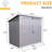 Galvanized Steel Metal Outdoor Bin Shed - 2 Trash Cans, Easy Assembly, Gray For Lawn Garbage Can Capacity, Lockable, Backyard Storage