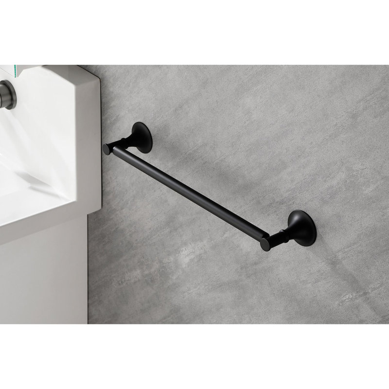 6 Piece Brass Bathroom Towel Rack Set Wall Mount, Matte Black