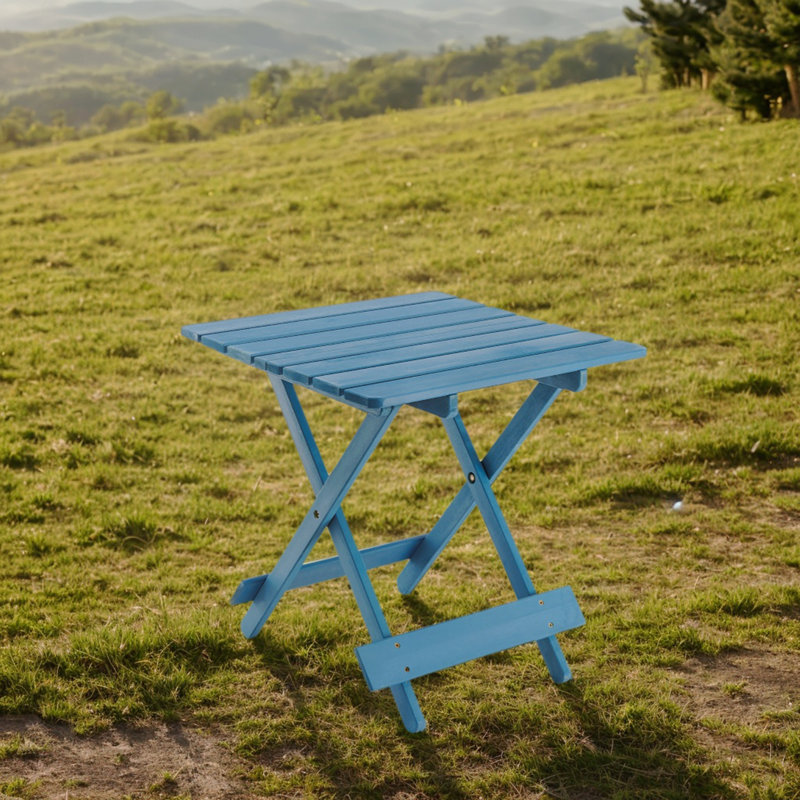 Table pliante carrée pour l'extérieur en bois massif