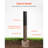 Mailbox Post In-Ground Steel Mailbox Post Kit 43x4x4 in Rustproof Black
