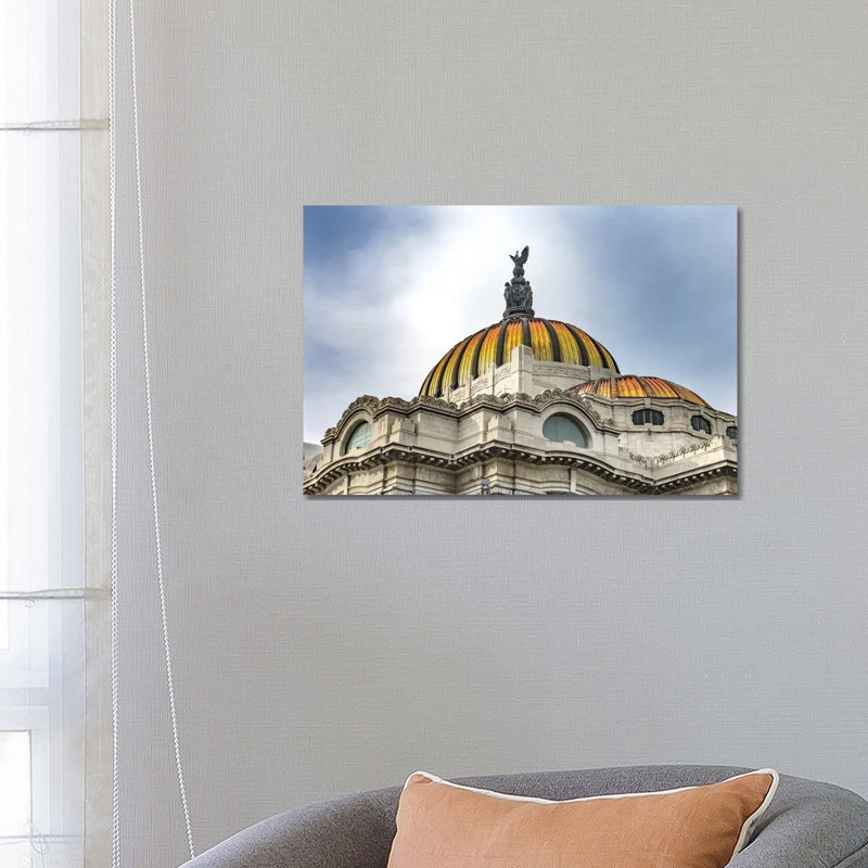 Palacio de Bellas Artes, Mexico City, Mexico. Built In 1932 As the National Theater and Art Museum. Mexican Eagle on Top. 1 Piece Wrapped Canvas Wall Art