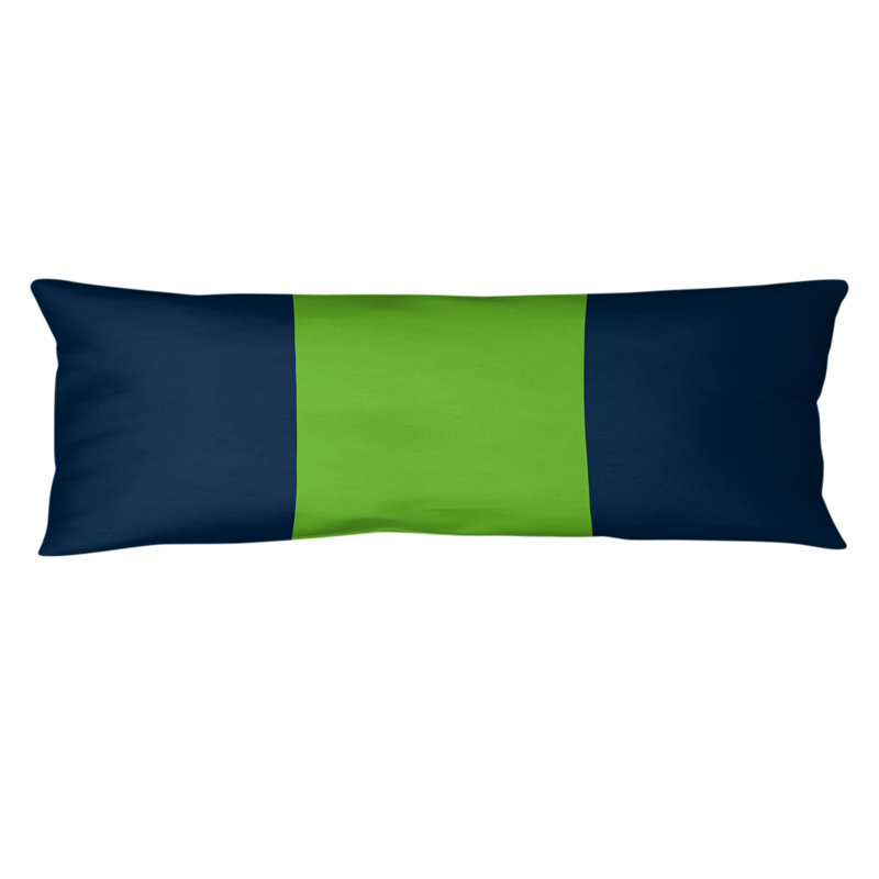 Oreiller de corps en polyester / polyester Arizona Football Stripes, Football Seattle, Bleu marine / vert clair