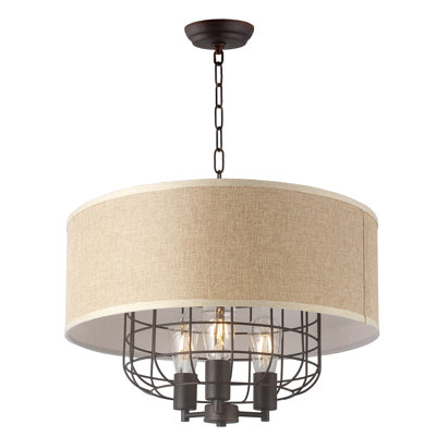 Warner 3 - Light Dimmable Drum Chandelier