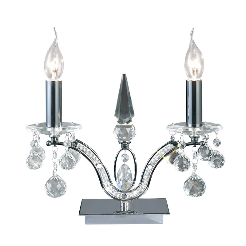 Crystal Novelty Lamp, Polished Chrome