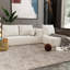 Combinaison du coin gauche et lit de teinte beige, éponge haute densité, surface en lin usé, lit à motifs variés, mousse viscoélastique de résilience, tissu délicat, agencement de mobilier modulaire-715613146-715613144-715613151