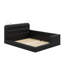 Grand lit plateforme tapissier avec lumières de lecture-2000156201