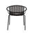  Outdoor Dining Set 7 Piece Rust Resistant Aluminum Table Stackable Chairs, Black-1996390679