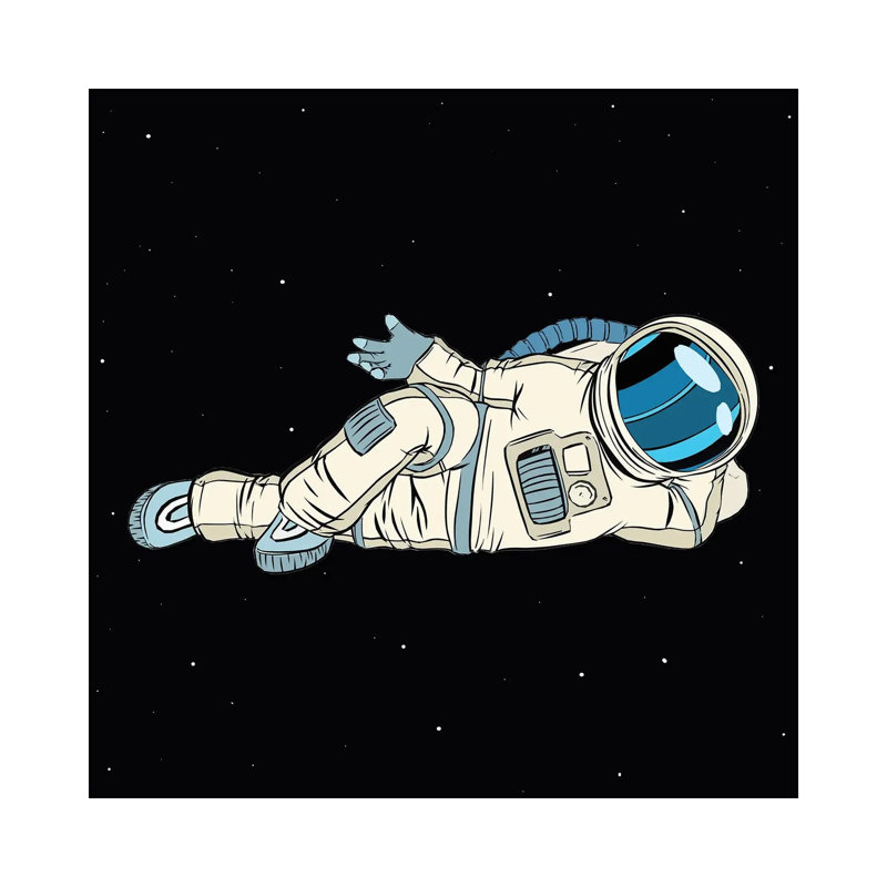 " Astronaut " by Mirano Painting Print, 12" H x 12" W x 0.75" D
