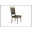 Ensemble de 2 chaises de salle à manger rembourrées de luxe capitonnées argentées, élégantes et confortables pour les salles à manger modernes