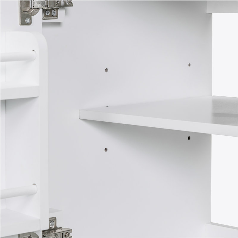 Ensemble de meuble-lavabo 30 po avec lavabo, armoire de salle de bain multifonctionnelle avec portes et tiroir, structure solide et panneau de fibres à densité moyenne