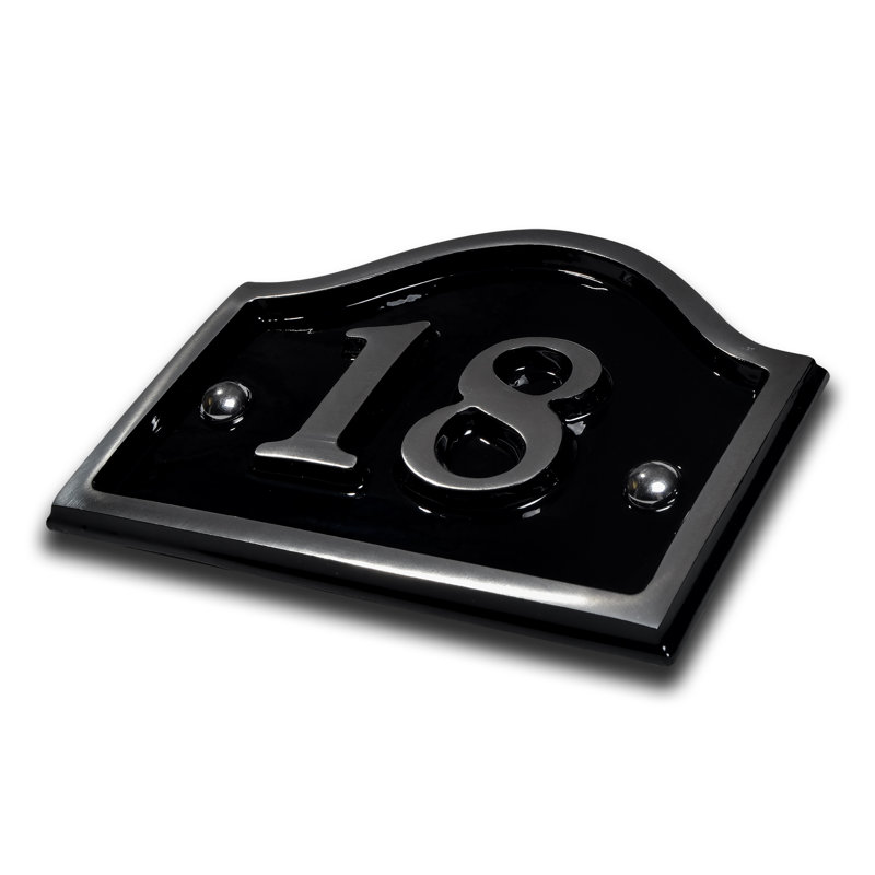 Jaclynn 11.5cm H Reflective Metal House Number, 18