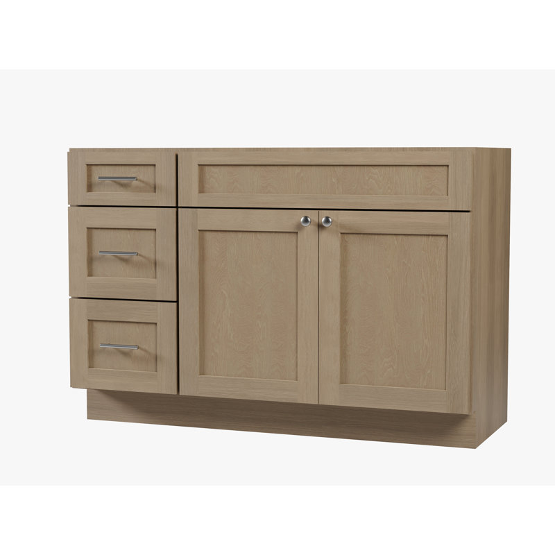 Base de meuble-lavabo simple 51 po Disar, Chêne naturel
