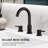 Widespread Bathroom Faucet 3 Hole, 2-handle 8 Inch Bathroom Sink Faucet with Drain Assembly-115313434